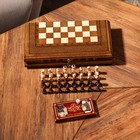 Шахматы ручной работы "Стандарт", 30х16 см, массив ореха, Армения - фото 9933161