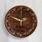 Часы ручной работы "Герб", 30 см, массив, Армения - фото 2105869