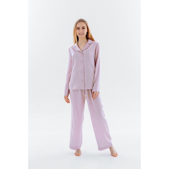 Рубашка женская с длинным рукавом, размер 46, цвет лавандовый - Фото 1