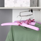 Вешалка-плечики для одежды мягкая «Атлас», размер 44-48, цвет сиреневый - Фото 6