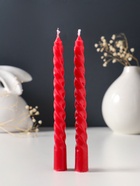 Набор свечей ароматических витых, 1.5×15 см, 2 шт., лаванда - Фото 2