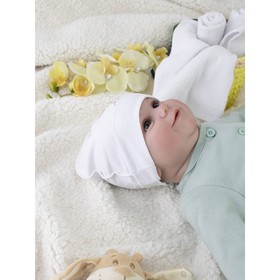 

Шапочка детская, возраст 9-12 мес, цвет белый