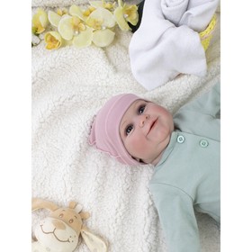 

Шапочка детская, возраст 3-6 мес, цвет пыльная роза