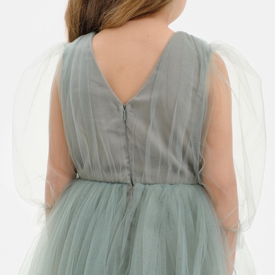 Платье нарядное для девочки KAFTAN, зелёное, рост 134-140 см