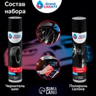 Подарочный набор Grand Caratt для ухода за авто, универсальный: полироль салона 400 мл, очиститель салона 400 мл, чернитель шин 400 мл, микрофибра - Фото 17