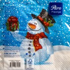 Салфетки бумажные Pero Prestige «Снеговик с подарком», 3 слоя, 33х33, 20 шт. - Фото 2