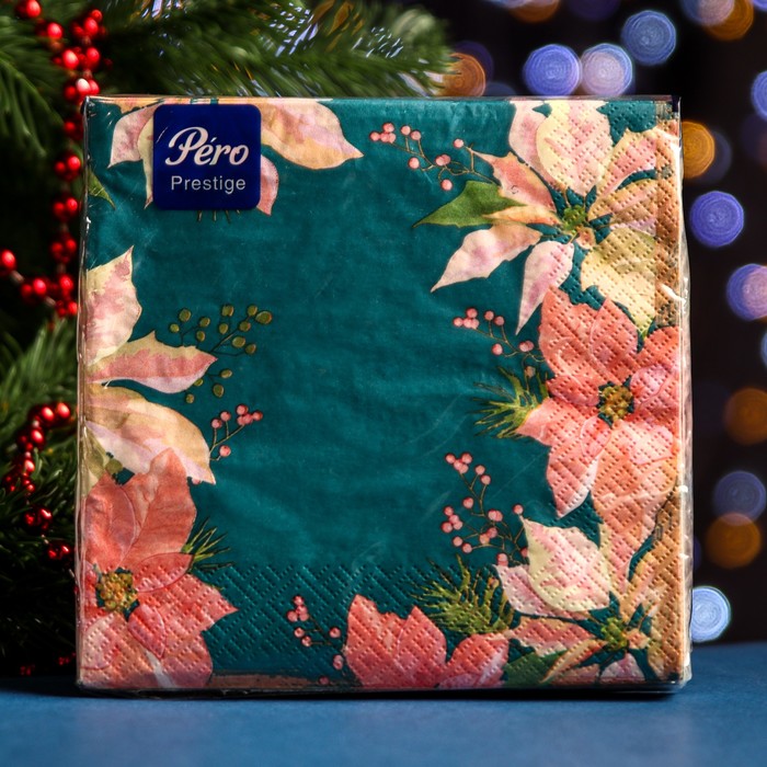 Салфетки бумажные Перышко Prestige 33х33 