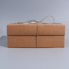 Коробка для капкейка, кондитерская упаковка с шильдиком, 6 ячеек, «Ручная работа», 23.5 х 16 х 10 см (комплект 5 шт) - фото 27185945