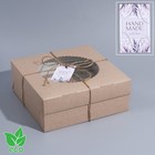 Коробка для капкейка, кондитерская упаковка с шильдиком, 6 ячеек,  Hand made, 23.5 х 23.5 х 10 см - фото 319022293