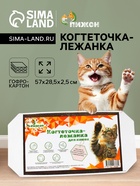 Когтеточка-лежанка «Пижон», 57×28.5×2.5 см, гофрокартон - Фото 1