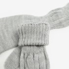 Перчатки женские, цвет светло-серый, размер 18 - Фото 3