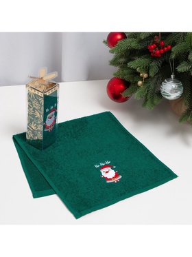 Полотенце махровое "Этель" Санта 30х60 см, 340 г/м2, 100% хл