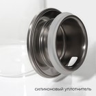 Кувшин для воды Magistro «Богема», 1.7 л, 10×27.5 см, с металлической крышкой, стекло, прозрачный, серебристая крышка - Фото 3