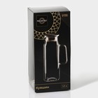 Кувшин для воды Magistro «Богема», 1.7 л, 10×27.5 см, с металлической крышкой, стекло, прозрачный, серебристая крышка - Фото 8