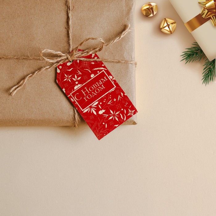 Открытка-шильдик на подарок «Новогодний», 5 × 9 см 7752038