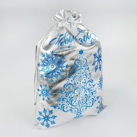 Мешочек подарочный парча «Снежные рисунки», 20 х 30 см