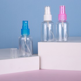 Бутылочка для хранения, с распылителем, 50 мл, цвет МИКС/прозрачный