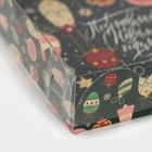 Коробка для кондитерских изделий с PVC крышкой «Новогодние игрушки», 13 х 13 х 3 см - Фото 8