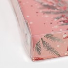 Коробка для кондитерских изделий с PVC крышкой «Зимние цветы», 21 х 21 х 3 см, Новый год - Фото 6