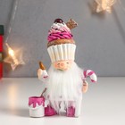 Сувенир полистоун "Дед Мороз сладкоежка" 12х4,5х7,5 см - фото 319023299