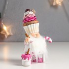 Сувенир полистоун "Дед Мороз сладкоежка" 12х4,5х7,5 см - фото 21739427