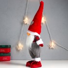 Кукла интерьерная "Дед Мороз только нос, в колпаке с сердечком" 43х16х10 см - Фото 3