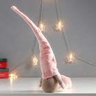 Кукла интерьерная "Дед Мороз в розовом колпаке с кружочками" длинные ножки 56х13х9 см - Фото 3
