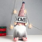 Кукла интерьерная "Дед Мороз с табличкой - HOME"  47х17х15 см - фото 319023357