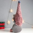 Кукла интерьерная "Дед Мороз с табличкой - HOME"  47х17х15 см - фото 21739487