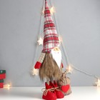 Кукла интерьерная "Дед Мороз с мешком подарков, в мохнатой шубе" 56х24х14 см - Фото 2