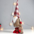 Кукла интерьерная "Дед Мороз с мешком подарков, в мохнатой шубе" 56х24х14 см - Фото 3