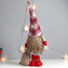 Кукла интерьерная "Дед Мороз с мешком подарков, в мохнатой шубе" 56х24х14 см - Фото 4