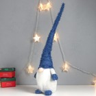 Кукла интерьерная "Дед Мороз в синем колпаке-травке" 60х14х11 см - Фото 3