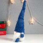 Кукла интерьерная "Дед Мороз в синем колпаке-травке" 28х9х7 см - Фото 3