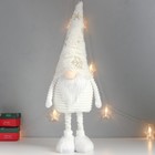 Кукла интерьерная "Дед Мороз в белом колпаке с золотом" раздвижной 80х22х14 см - Фото 1