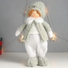 Кукла интерьерная "Мальчишка-пухляш в шапке с бомбошкой, зимний наряд" 40х22х13 см - фото 3009676