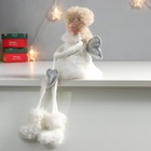Кукла интерьерная "Ангелочек с кудряшками, в белом, с сердечком" длинные ножки 42х9х17,5 см - Фото 3