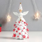 Сувенир полистоун "Новогодний ангел с ёлочкой и новогодними шариками" 18х8,5х8,5 см - фото 3009747