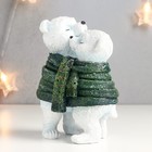 Фигурка полистоун «Белые мишки обмотанные вязаным шарфом», 16×8×11.5 см - Фото 2