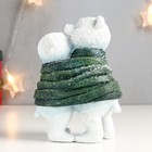 Фигурка полистоун «Белые мишки обмотанные вязаным шарфом», 16×8×11.5 см - Фото 4