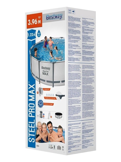 Бассейн каркасный Bestway Pool Set 5618W, 396×122 см, фильтр-насос, лестница, тент, круглый