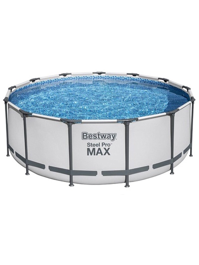 Бассейн каркасный Bestway Pool Set 5618W, 396×122 см, фильтр-насос, лестница, тент, круглый