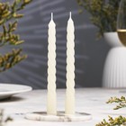 Набор свечей витых, 1,5х15 см, 2 штуки, аромат жасмин - Фото 4