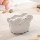 Салфетница Доляна «Зайка в золотом», 12×7×8.5 см, белая - Фото 4