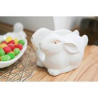 Салфетница Доляна «Зайка в золотом», 12×7×8.5 см, белая - Фото 6