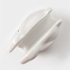 Салфетница Доляна «Зайка в золотом», 12×7×8.5 см, белая - Фото 3