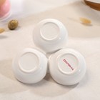 Менажница 3 ячейки Доляна «Зайка в золотом», 16.5×9 см, доломит, белая - Фото 5