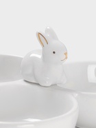 Менажница 3 ячейки Доляна «Зайка в золотом», 16.5×7.5 см, доломит, белая - Фото 3