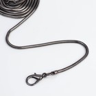 Цепочка-шнурок для сумки, с карабинами, железная, d = 3,2 мм, 120 см, цвет чёрный никель - фото 9935739