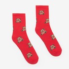 Носки зимние женские «Мишки», цвет красный, размер 23-25 (37-40) 9155847
